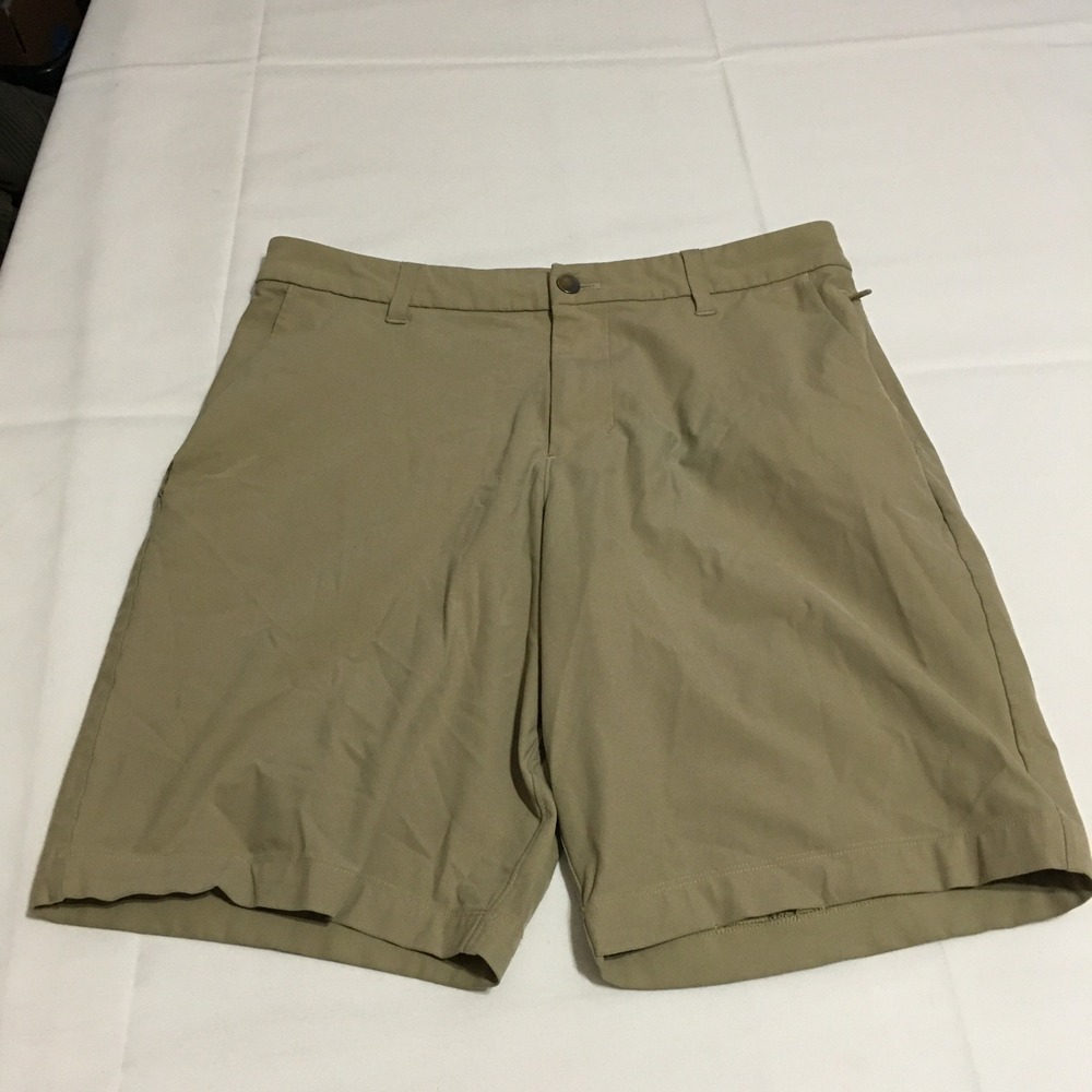 Lululemon Commission Shorts Mens 30 Tan Khaki Golf Athletic Casual